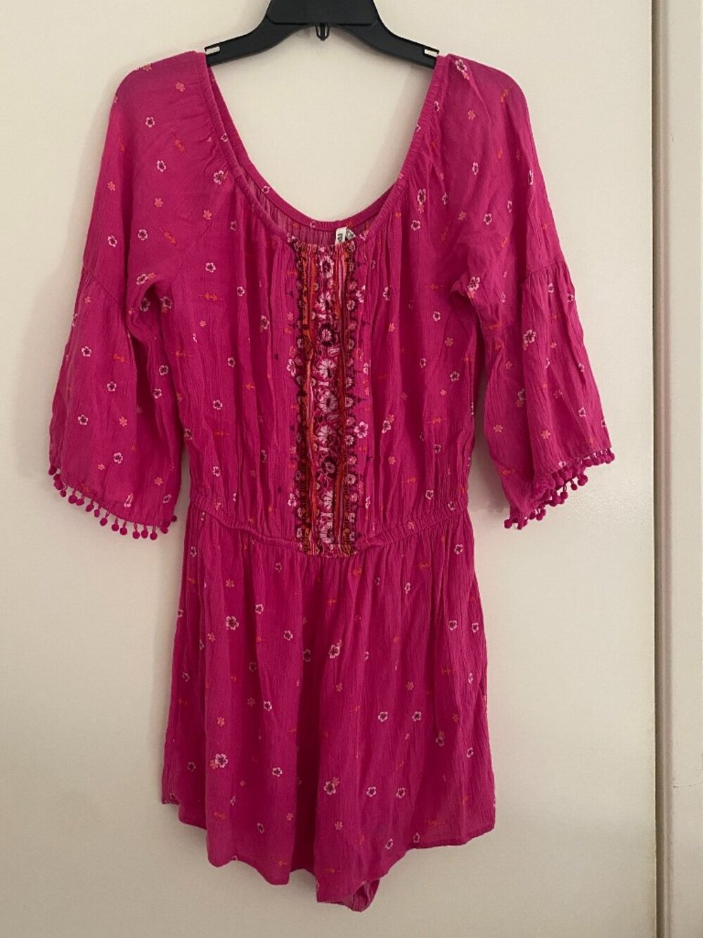 Mudd brand jumpsuit romper women's size M (8-10) floral fuchsia